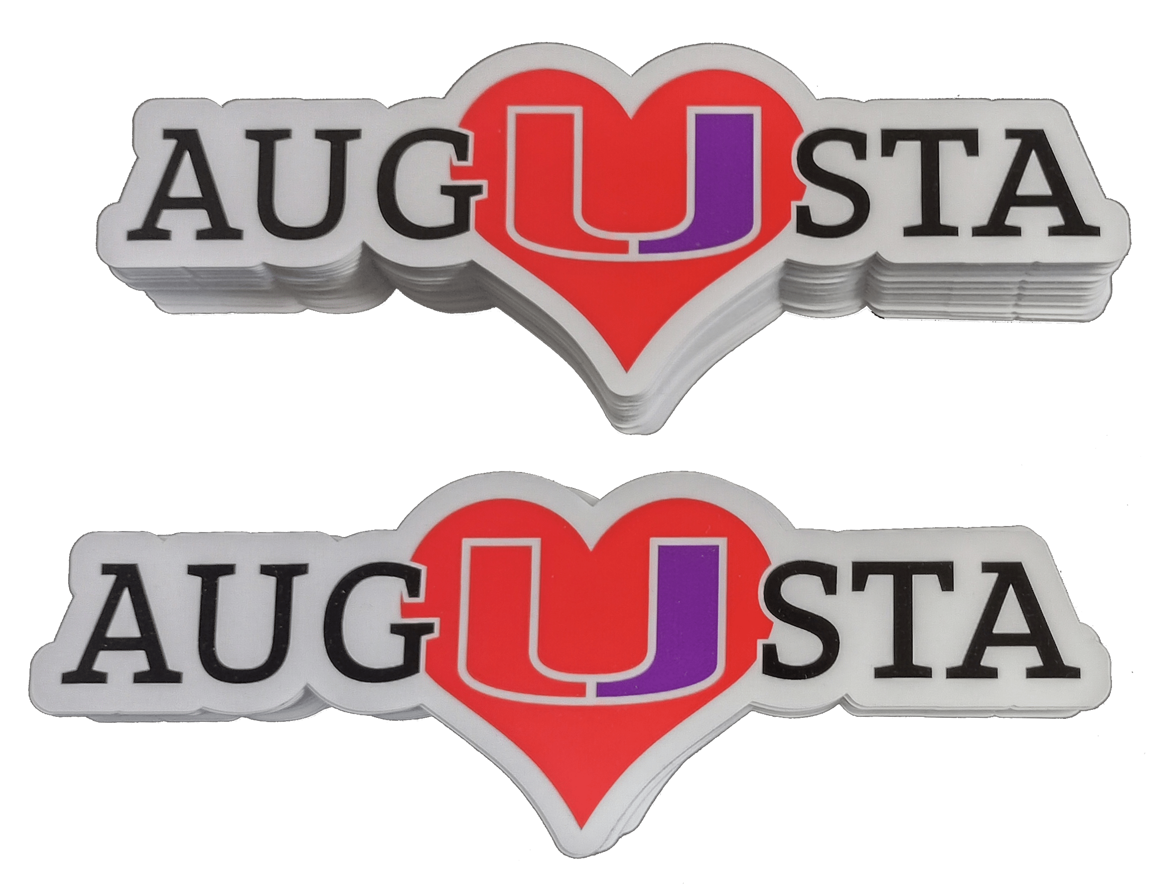 Augusta United UV Coated Die Cut Printed Sticker with Heart