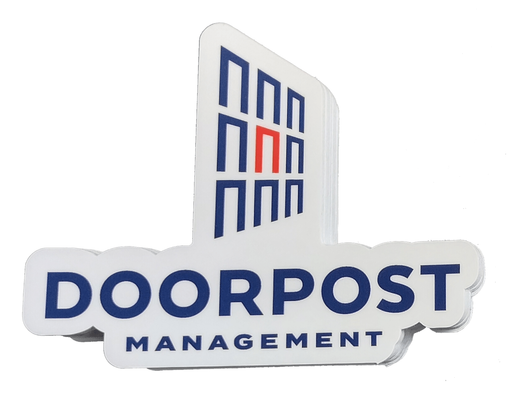 Doorpost Logo Die Cut UV Printed Sticker Design