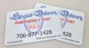 Special Delivery Emergency Stat Vehicle Magnetic Signs Augusta GA